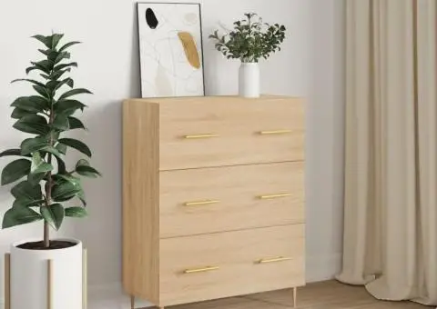 Servantă, stejar sonoma, 69,5x34x90 cm, lemn compozit - 1/5