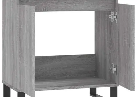 Dulap de baie, gri sonoma, 58x33x60 cm, lemn prelucrat - 5/5