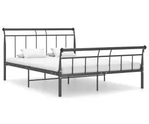 vidaXL Cadru de pat, negru, 140x200 cm, metal