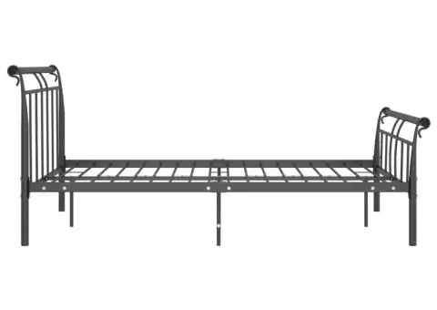 Cadru de pat, negru, 140x200 cm, metal - 3/5