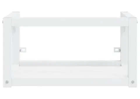 Cadru lavoar baie cu chiuvetă încorporată, alb, fier - 4/5