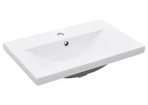 Cadru lavoar baie cu chiuvetă încorporată, alb, fier - 5/5