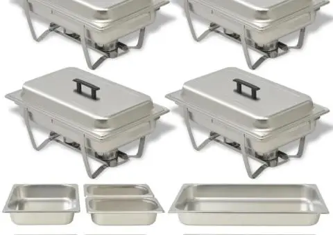 Set vase încălzire mâncare, 4 piese, oțel inoxidabil - 1/5