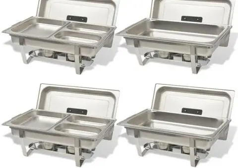 Set vase încălzire mâncare, 4 piese, oțel inoxidabil - 3/5