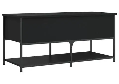 Bancă de depozitare, negru, 100x42,5x47 cm, lemn prelucrat - 2/5