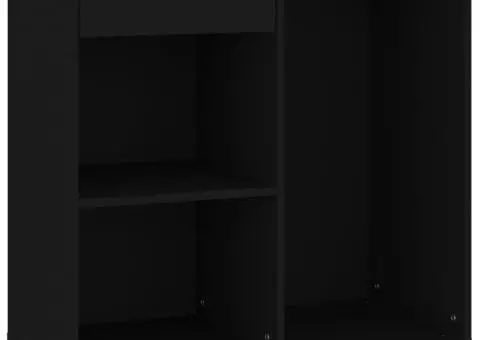 Dulap pentru cosmetice, negru, 80x40x75 cm, lemn prelucrat - 3/5