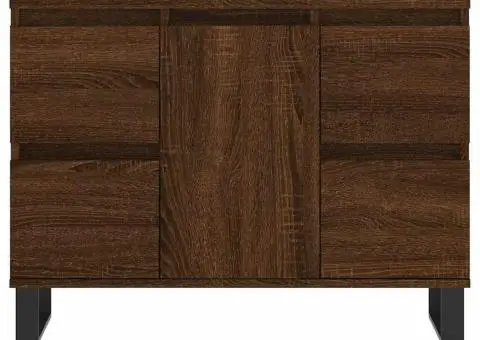 Dulap pentru baie, stejar maro, 80x33x60 cm, lemn compozit - 5/5