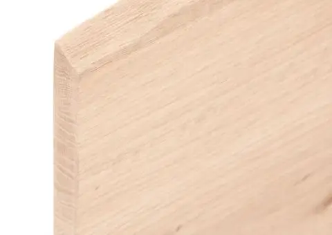 Blat de baie, 100x50x2 cm, lemn masiv netratat - 5/5