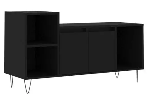 Comodă TV, negru, 100x35x55 cm, lemn prelucrat - 2/5