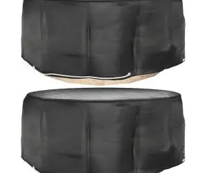 vidaXL Huse mobilier de grădină, 2 buc., 10 ocheți, rotund, Ø230x90 cm