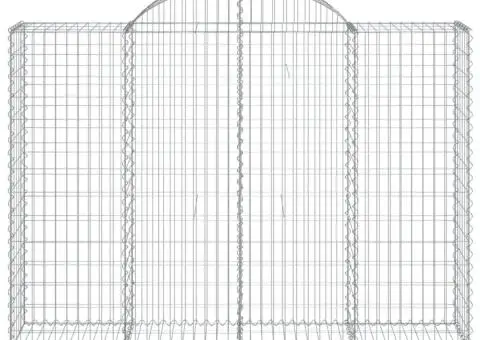 Coșuri gabion arcuite 5 buc, 200x50x140/160 cm, fier galvanizat - 4/5