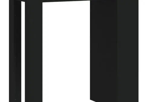 Masă de bar cu raft de depozitare, negru, 102x50x103,5 cm, PAL - 2/5