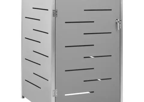 Magazie pentru pubelă unică, 69x77,5x112,5 cm, oțel inoxidabil - 2/5