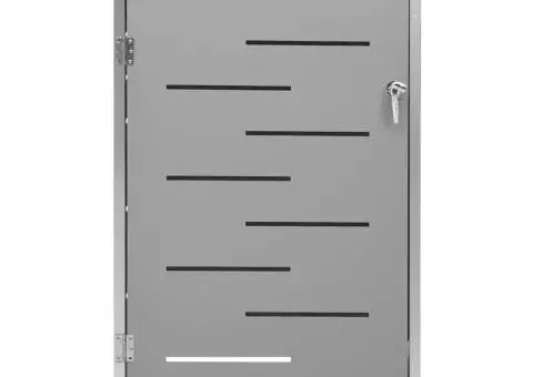 Magazie pentru pubelă unică, 69x77,5x112,5 cm, oțel inoxidabil - 5/5