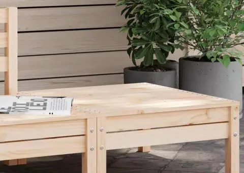 Taburet de grădină, lemn masiv de pin - 1/5