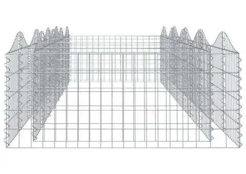 Strat înălțat cu gabion arcuit, 400x100x50 cm, fier galvanizat - 4/5