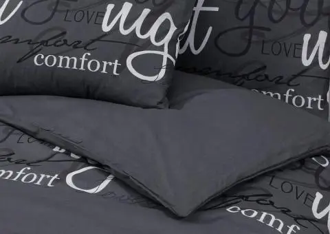 Set cu husă de pilotă, negru, 200x200 cm, bumbac - 5/5