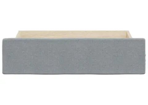 Sertare depozitare de pat, 2 buc., gri deschis, lemn și textil - 4/5