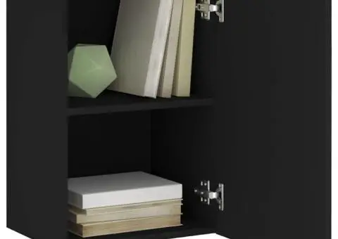 Comodă TV de perete, negru, 40,5x30x60 cm, lemn prelucrat - 5/5