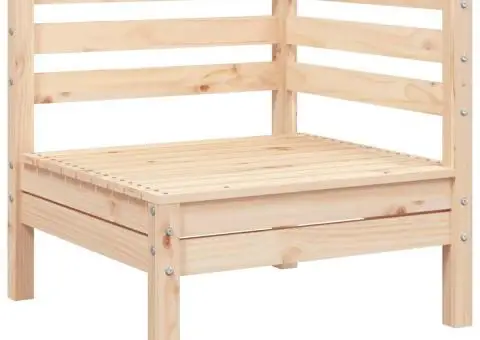 Canapea de colț pentru grădină, lemn masiv de pin - 2/5