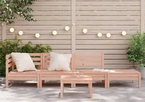 Canapea de grădină cu 4 locuri, lemn masiv douglas - 3/5