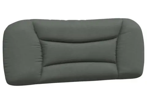 Pernă pentru tăblie de pat, gri închis, 100 cm, material textil - 2/5