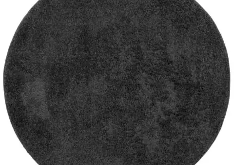 Covor pufos "PAMPLONA" cu fire înalte, antracit modern Ø 240 cm - 2/5