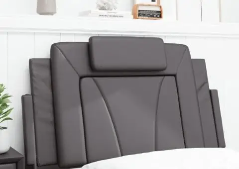 Pernă pentru tăblie, gri, 90 cm, piele artificială - 4/5