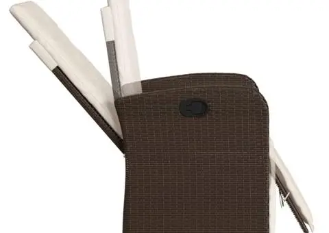 Set mobilier de grădină cu perne, 7 piese, maro, poliratan - 5/5