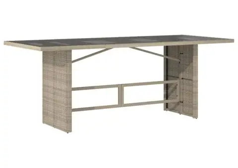 Set mobilier grădină cu perne, 9 piese, gri deschis, poliratan - 4/5