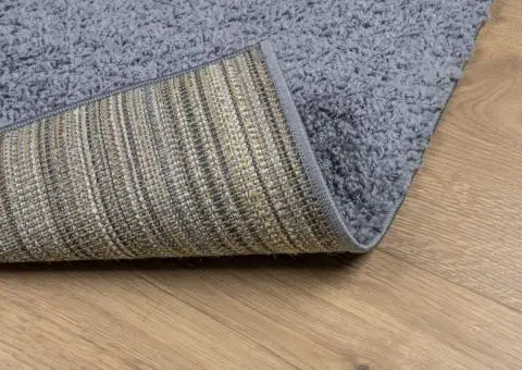 Covor pufos "PAMPLONA" fire înalte albastru modern 120x170 cm - 5/5