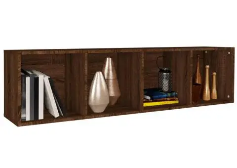 Bibliotecă/dulap TV, stejar maro, 36x30x143 cm, lemn prelucrat - 5/5