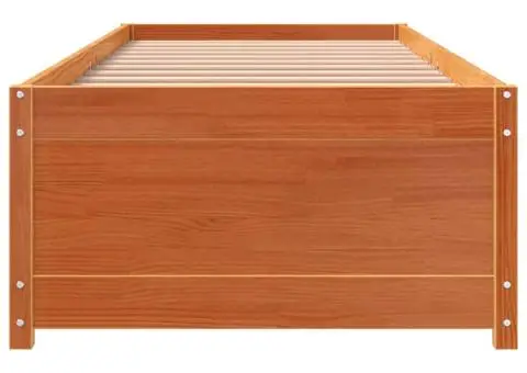 Pat de zi fără saltea, maro ceruit, 90x200 cm, lemn masiv pin - 4/5