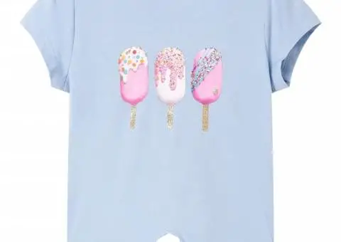 Tricou pentru copii, albastru, 128 - 1/5