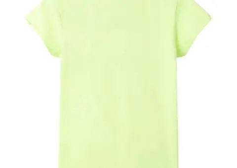 Tricou pentru copii, galben neon, 116 - 2/5