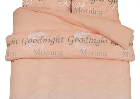 Set cu husă de pilotă, roz, 220x240 cm, bumbac - 2/5