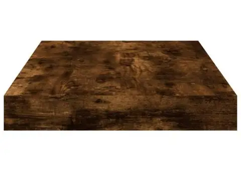 Rafturi perete 4 buc. stejar fumuriu 40x10x1,5 cm lemn compozit - 5/5