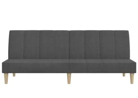 Canapea extensibilă cu 2 locuri, gri închis, textil - 5/5