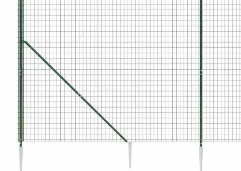 Gard plasă de sârmă cu țăruși de fixare, verde, 1,4x10 m - 5/5