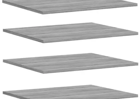 Rafturi de perete, 4 buc., gri sonoma, 60x50x1,5 cm, lemn - 2/5