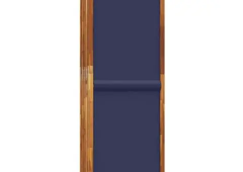 Paravan de cameră cu 5 panouri, albastru închis, 350x180 cm - 5/5