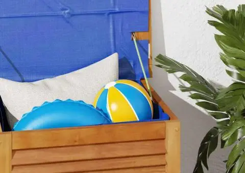 Ladă depozitare grădină cu grilaj 60x50x56 cm lemn masiv acacia - 5/5