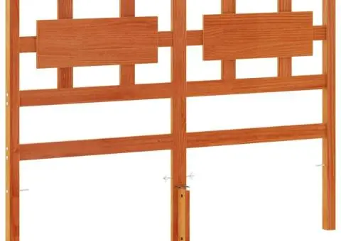 Tăblie de pat, maro ceruit, 135 cm, lemn masiv de pin - 2/5