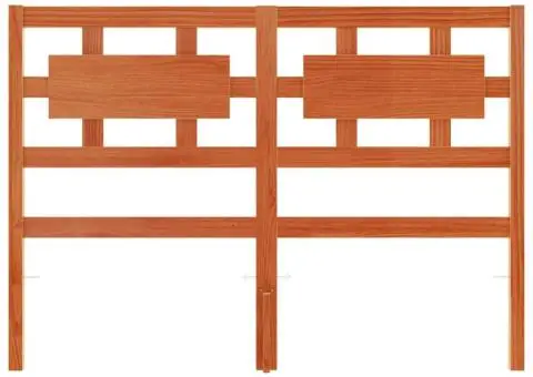 Tăblie de pat, maro ceruit, 135 cm, lemn masiv de pin - 4/5