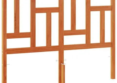 Tăblie de pat, maro ceruit, 135 cm, lemn masiv de pin - 2/5