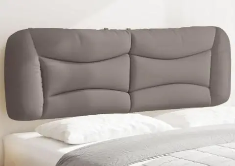 Pernă pentru tăblie de pat, gri taupe, 160 cm, material textil - 1/5