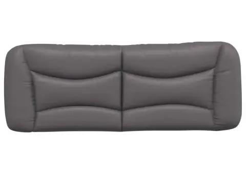 Pernă pentru tăblie pat, gri, 140 cm, piele artificială - 5/5