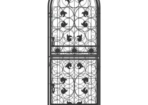 Suport sticle vin 41 de sticle, negru 45x36x120 cm fier forjat - 3/5