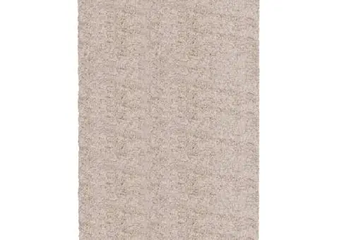 Covor pufos "PAMPLONA" cu fire înalte, bej modern, 60x110 cm - 2/5