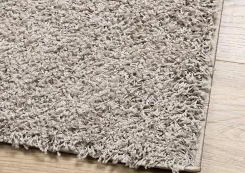 Covor pufos "PAMPLONA" cu fire înalte, bej modern, 60x110 cm - 4/5